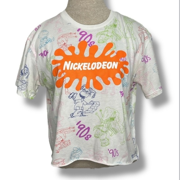 Nickelodeon 90's Rugrats Graphic All Over Print T-Shirt Women's Medium ? Neon - Picture 1 of 14